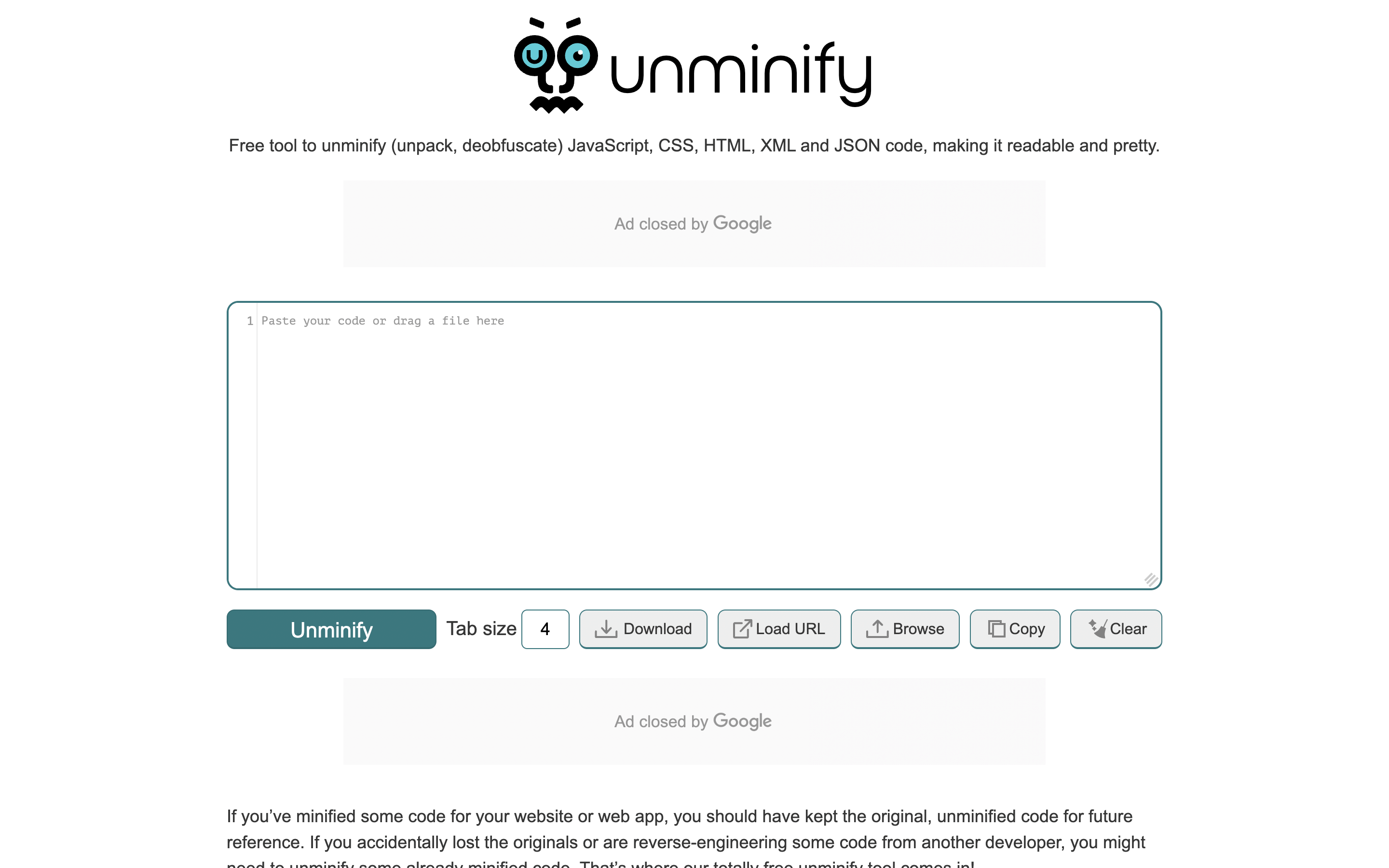 Unminify