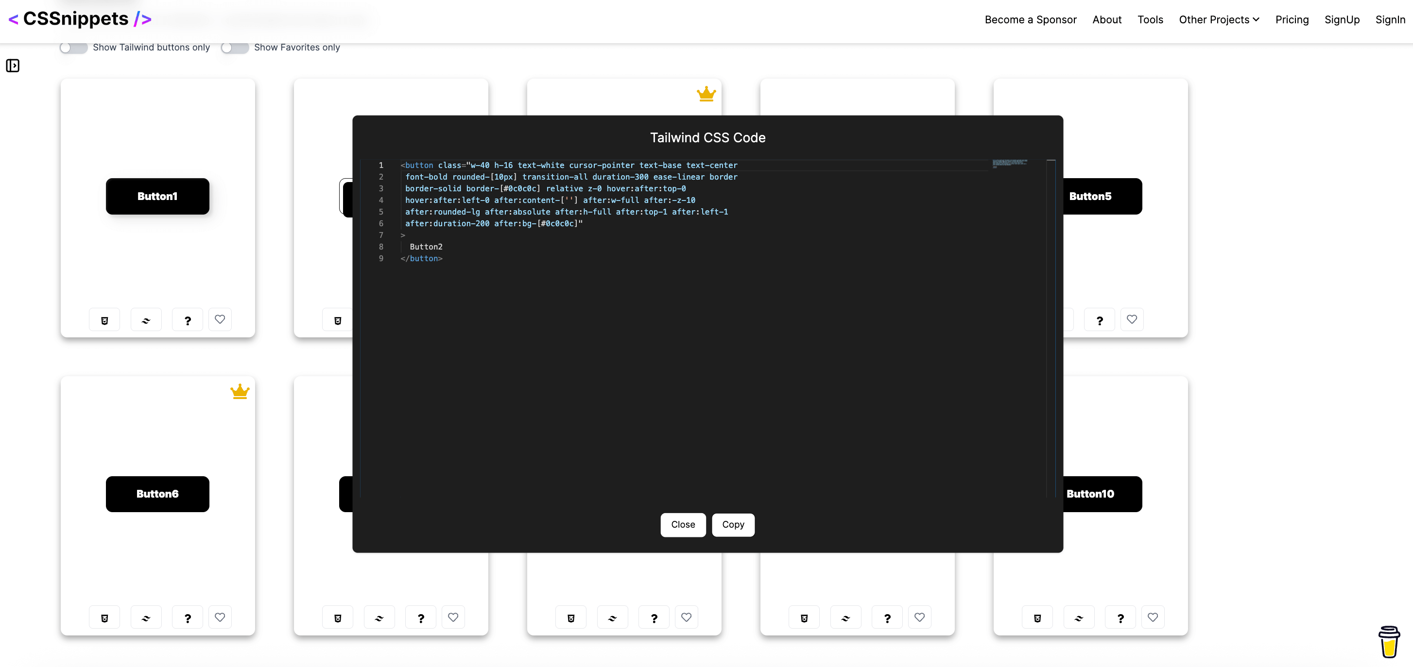 Tailwind CSS Code