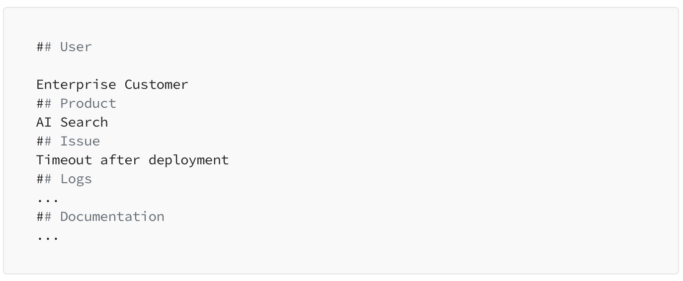 Structured Context Formatting